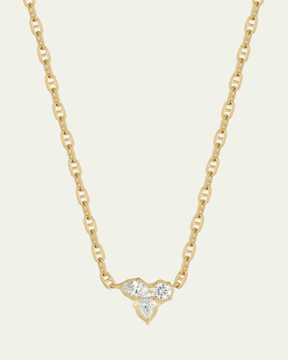 Poppy Cluster Diamond Pendant Necklace